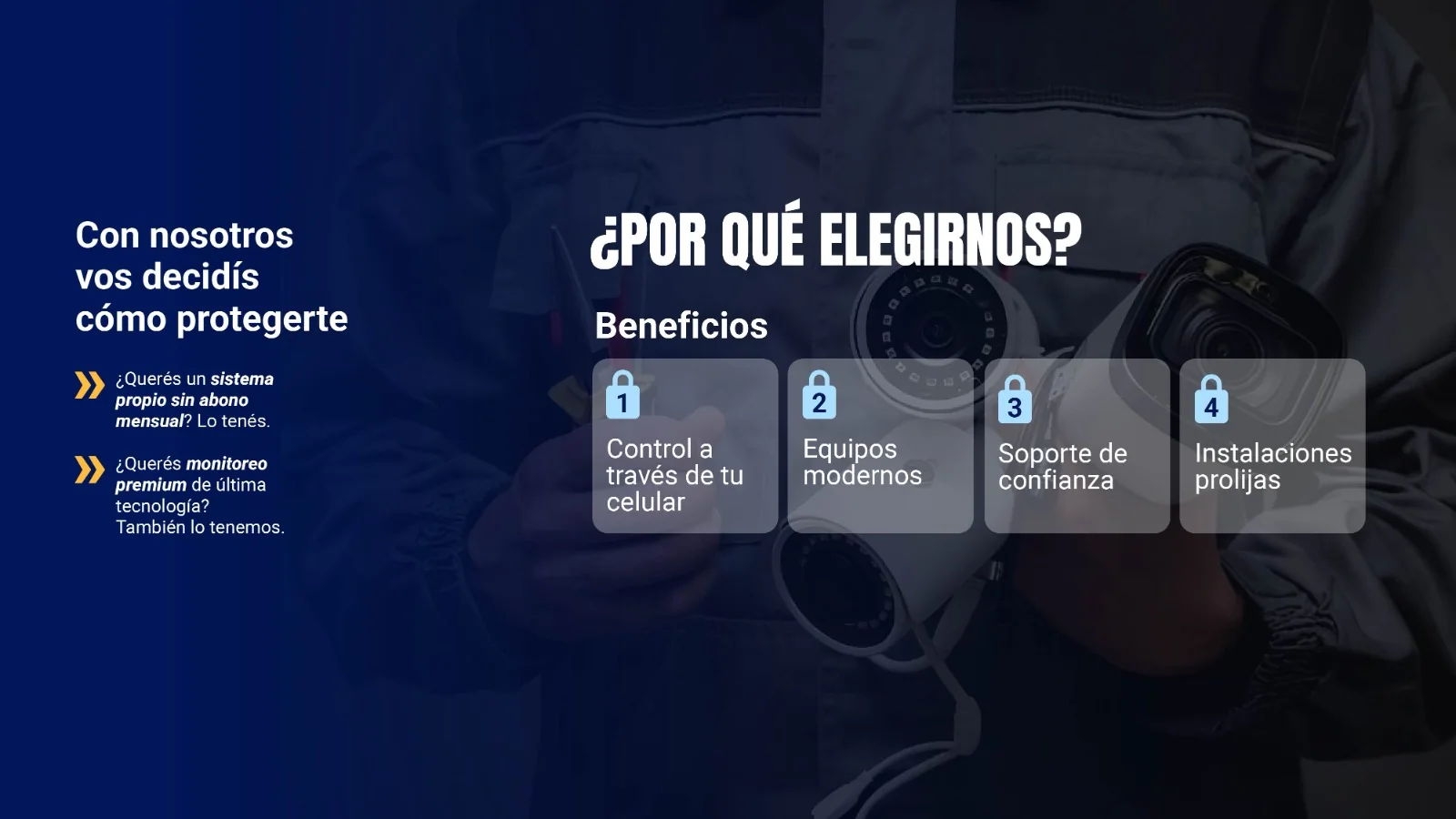 Beneficios del sistema propio y del monitoreo premium